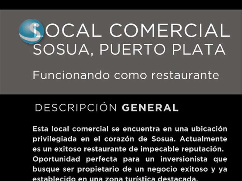 Comercial en Sosúa