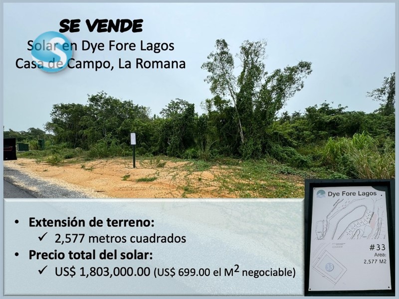 Solar en Venta, Casa de Campo 1369934
